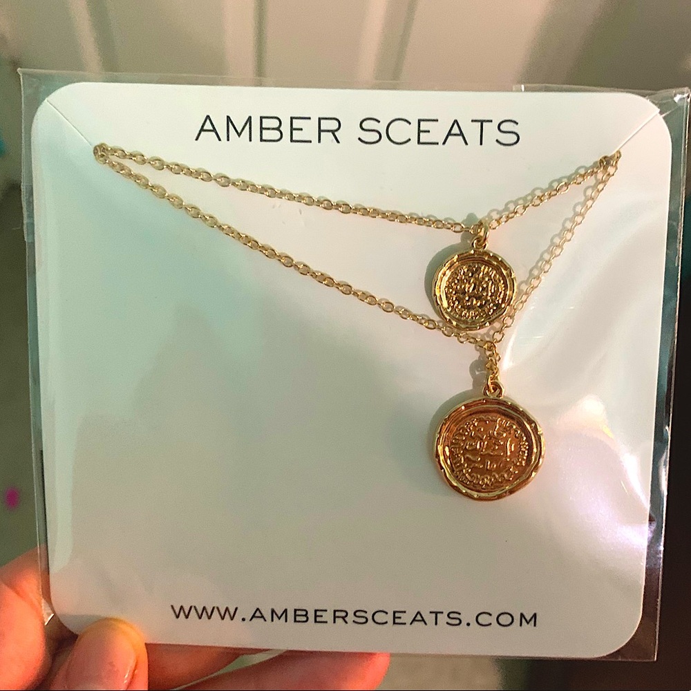 Amber Sceats Australia Double Coin Gold Necklace